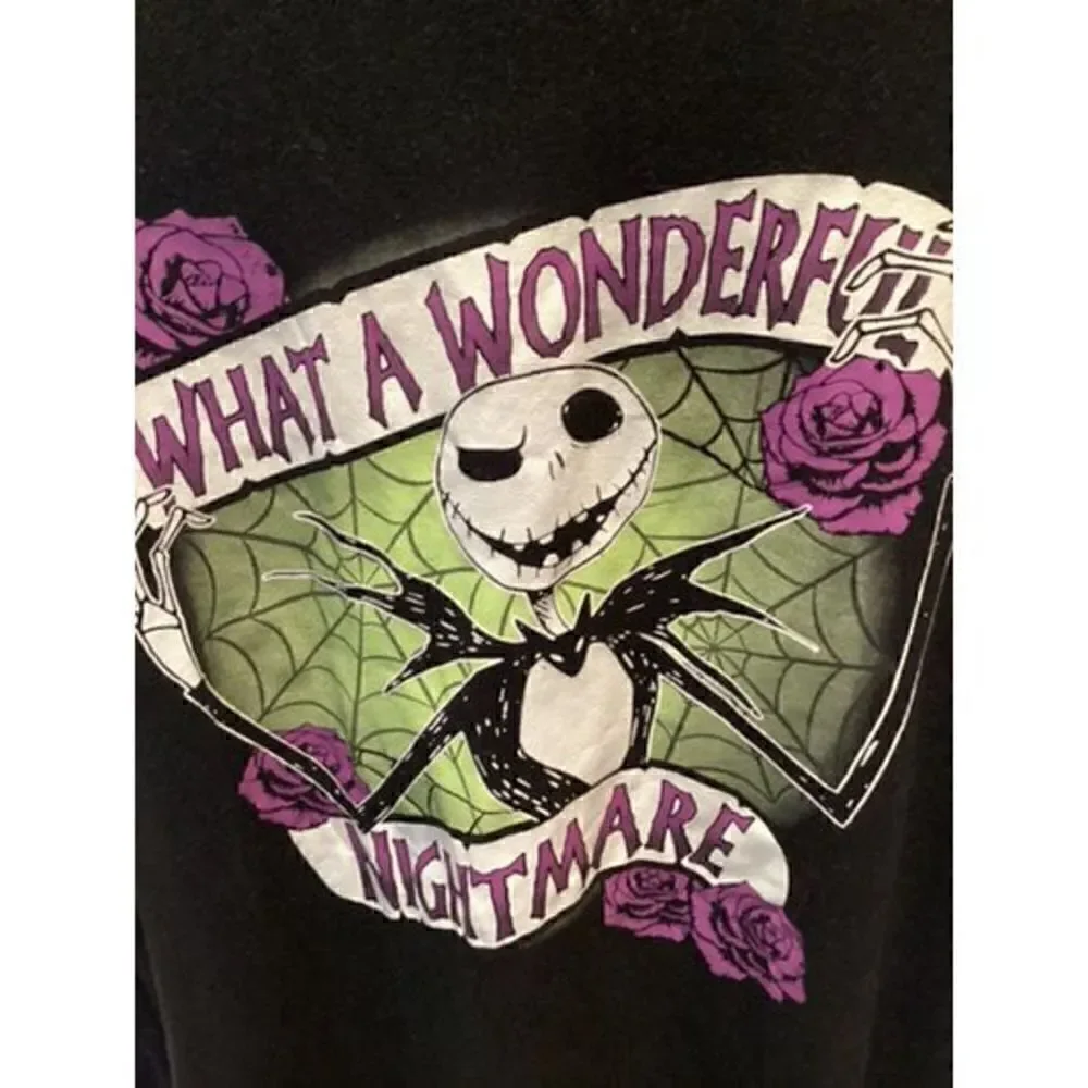 Disney Sz M Nightmare Before Christmas Sleepwear Shirt What A Wonderful Nightmar - Picture 5 of 11